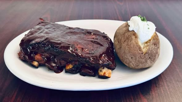 BBQ Ribs and Liver, Bacon & Onion